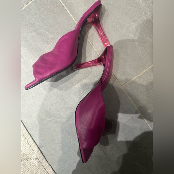 Black Suede Studio Brielle Heel in Magenta - Picture 5 of 5